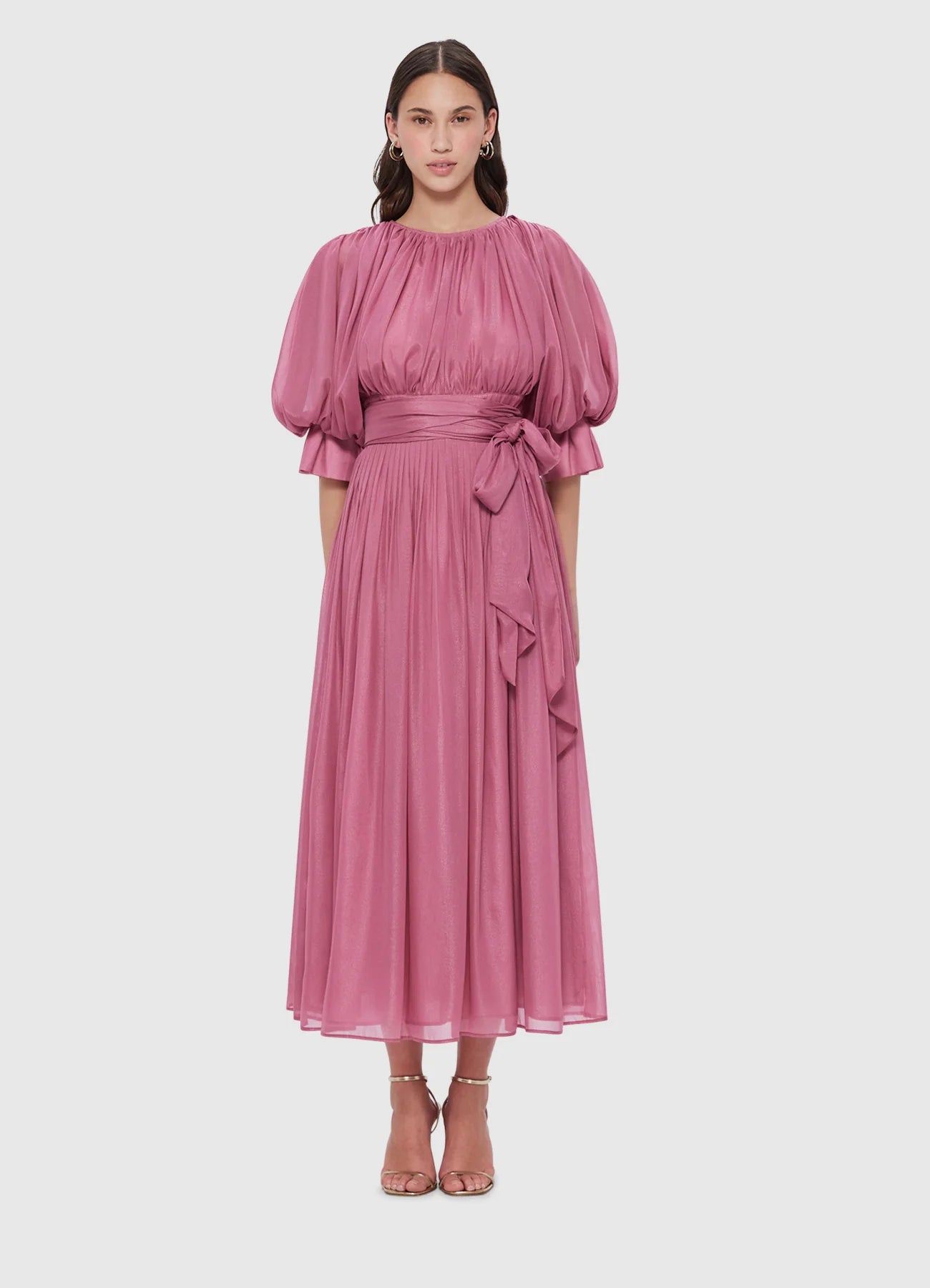Emma Midi Dress - Rouge Pink