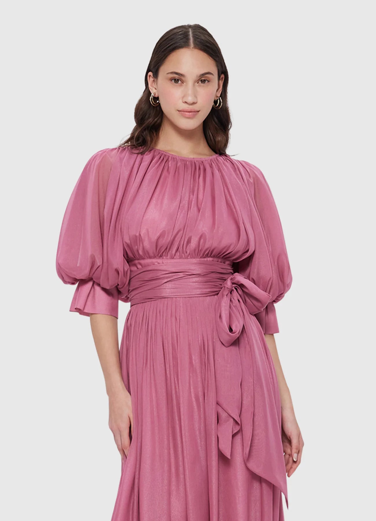 Emma Midi Dress - Rouge Pink