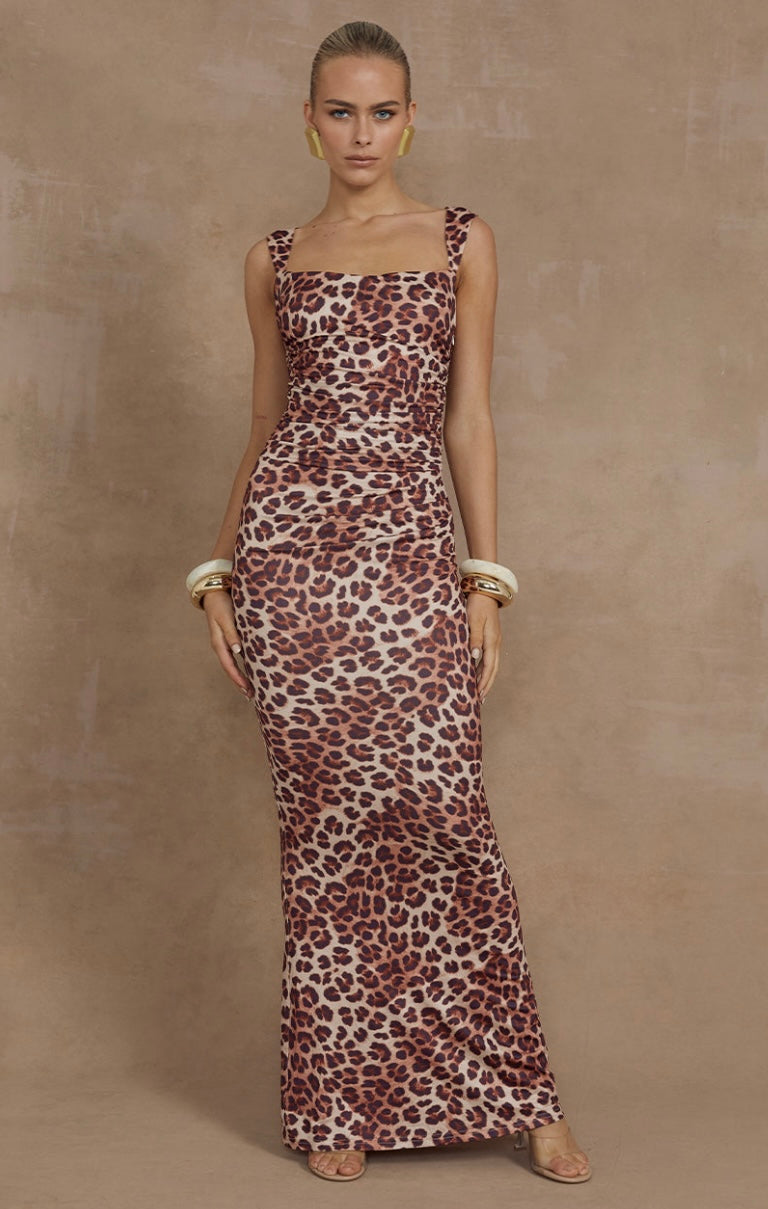 Vivian Maxi Dress - Leopard