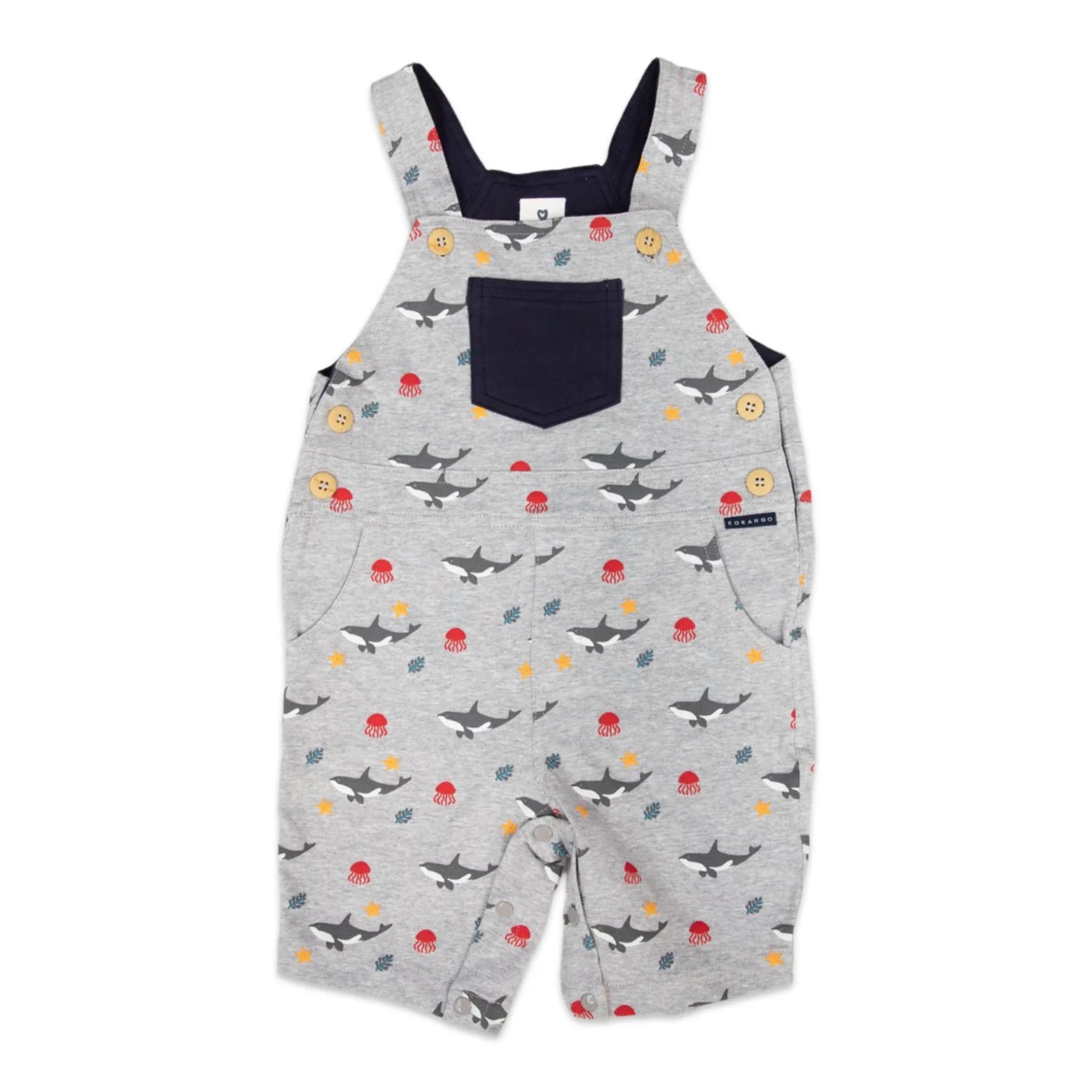 Under The Sea Cotton Overall - Grey