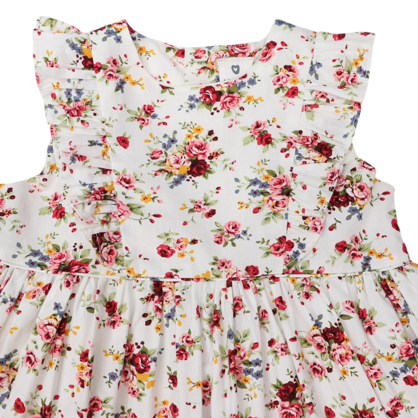 Floral Dress With White Frill
