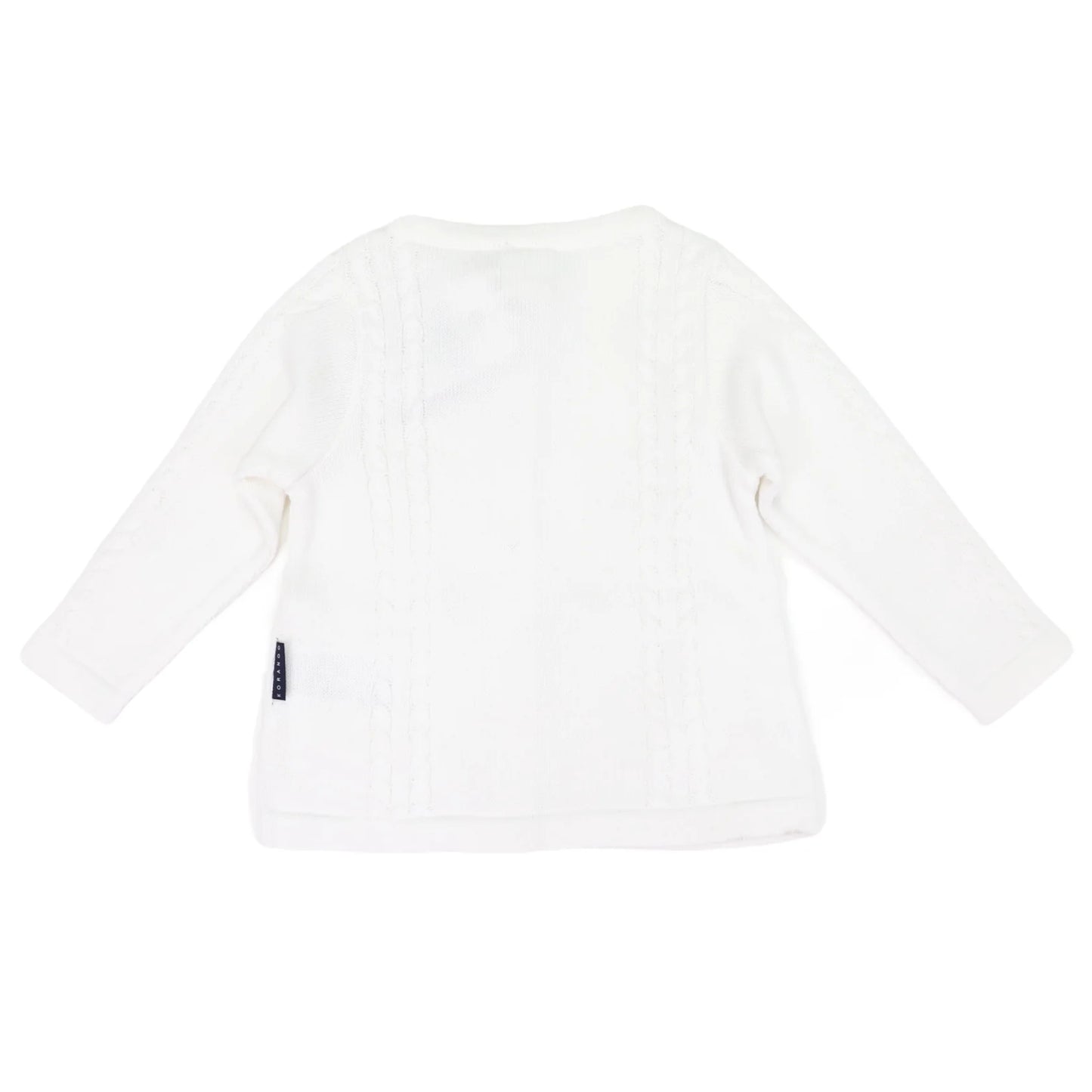 Cable Cardigan White