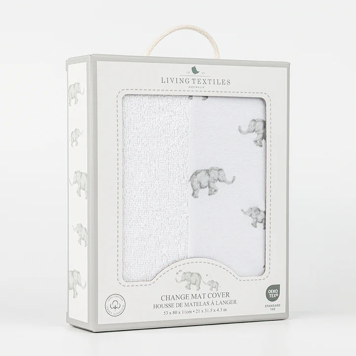 Jersey Change Mat Cover - Watercolour Elephant