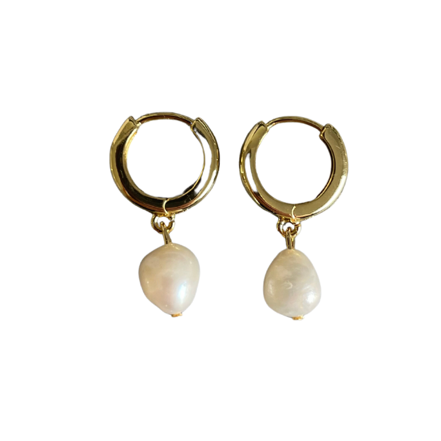Ivy Pearl Earrings - Gold