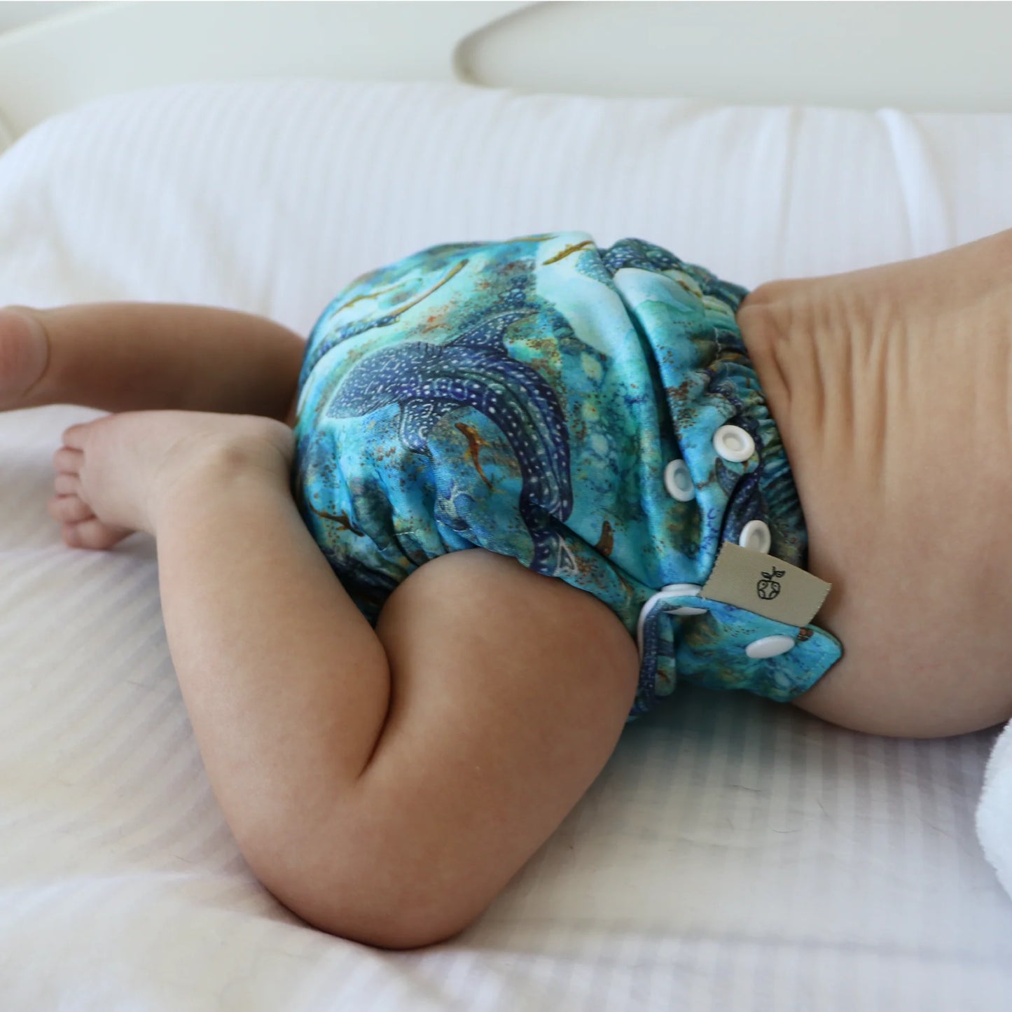 Side Snapping Cloth Nappy - Ningaloo Dreaming Print