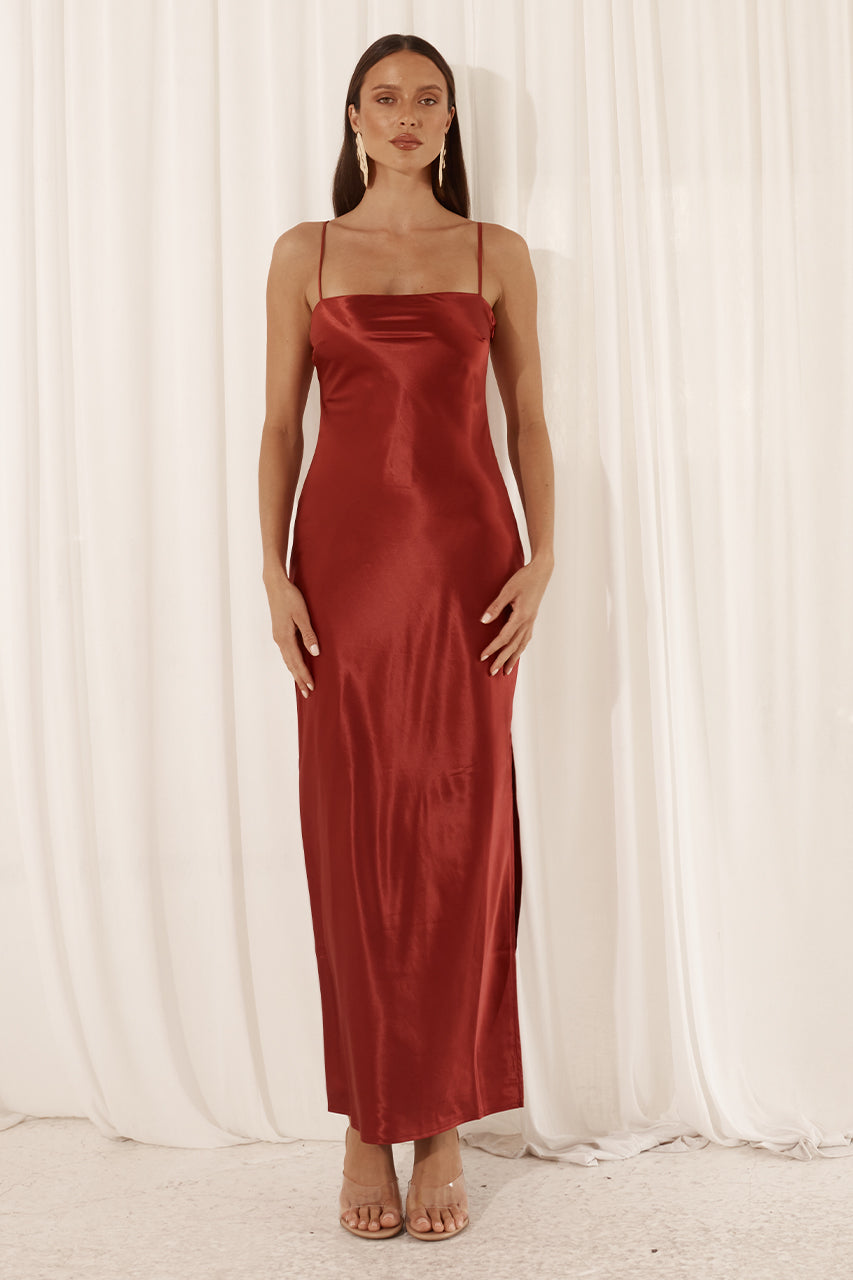 Siren Slip Dress - Ruby