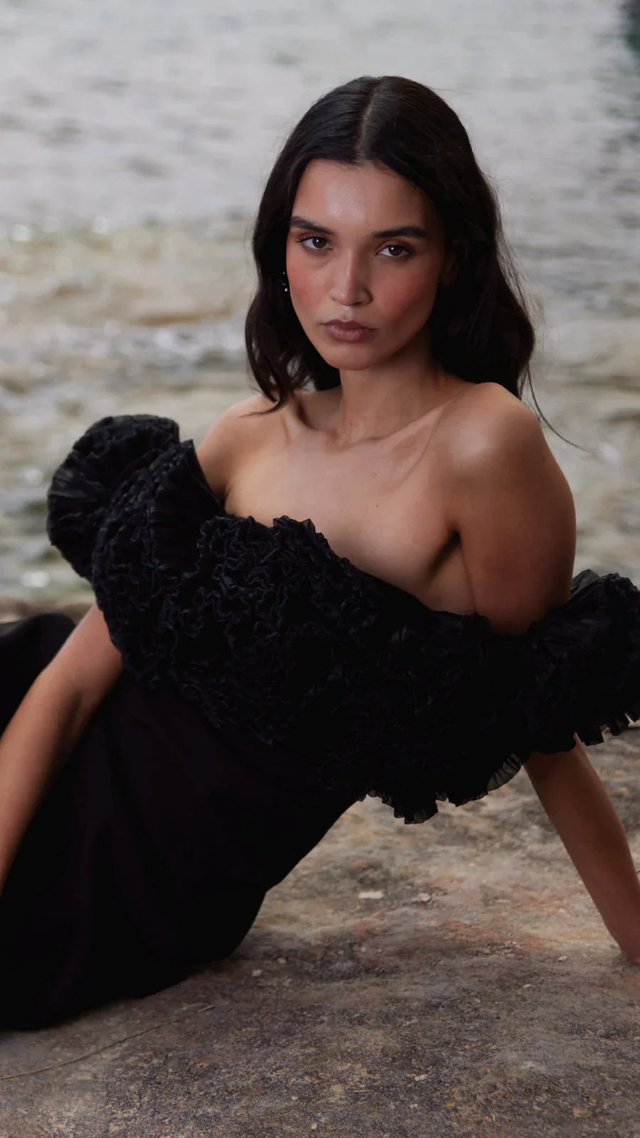 Sorrento Gown - Black Noir