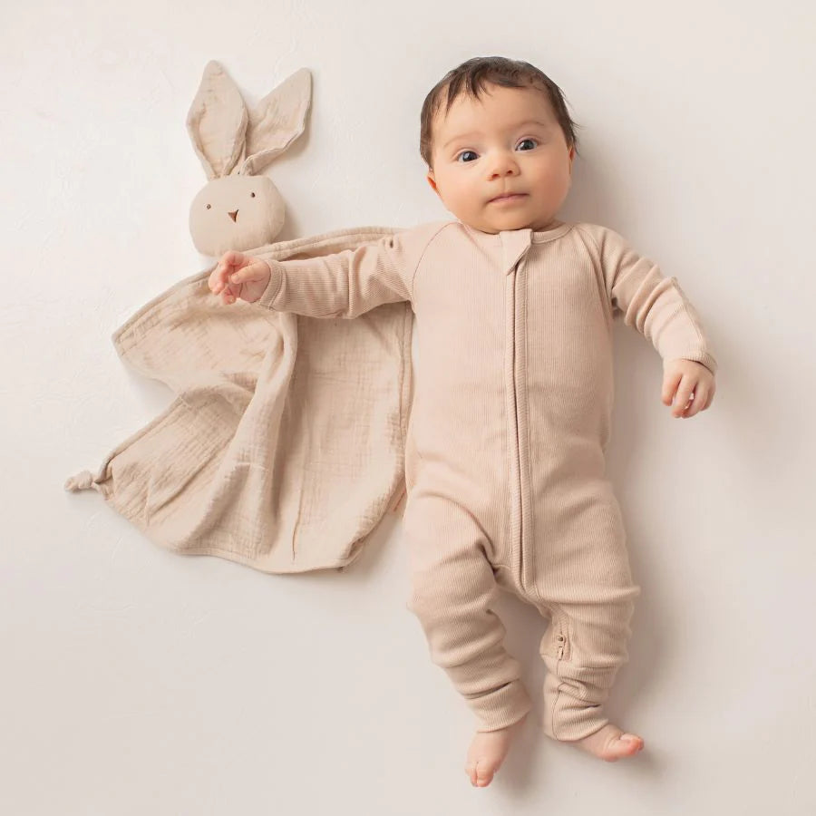 Wanderer Organic Full Length Onesie - Latte