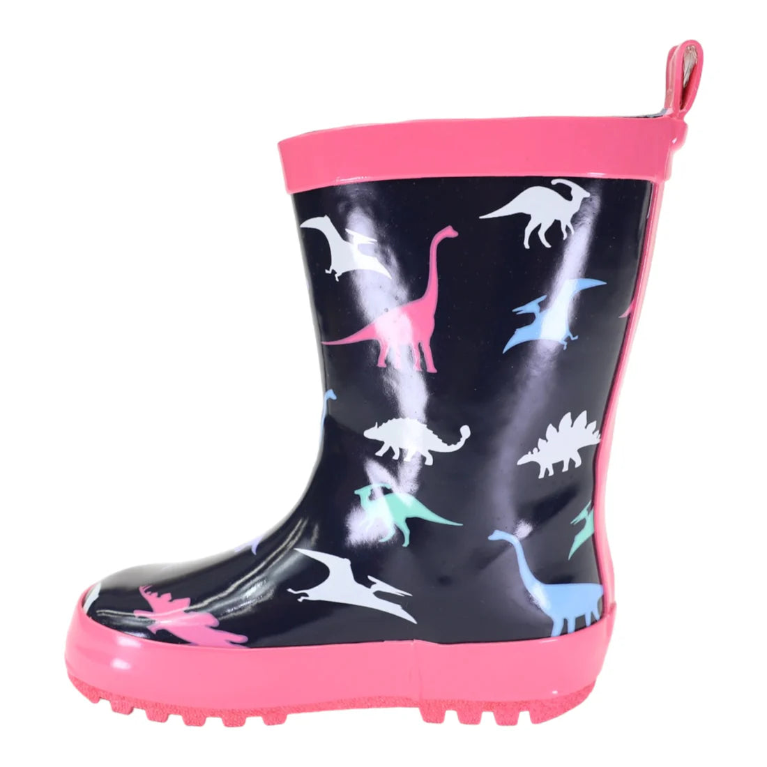 Kids Rain Boots - Dinosaur - Hot Pink