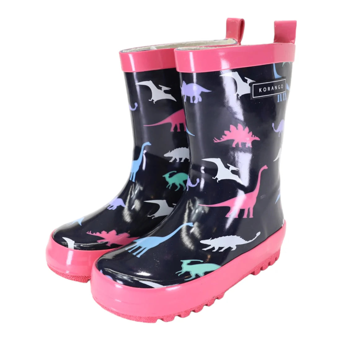 Kids Rain Boots - Dinosaur - Hot Pink