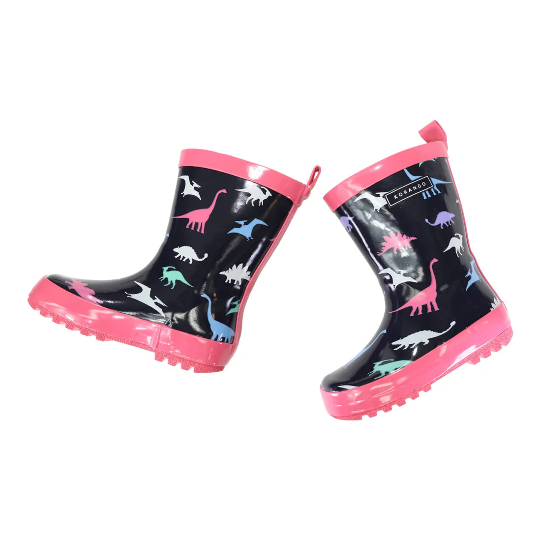 Kids Rain Boots - Dinosaur - Hot Pink