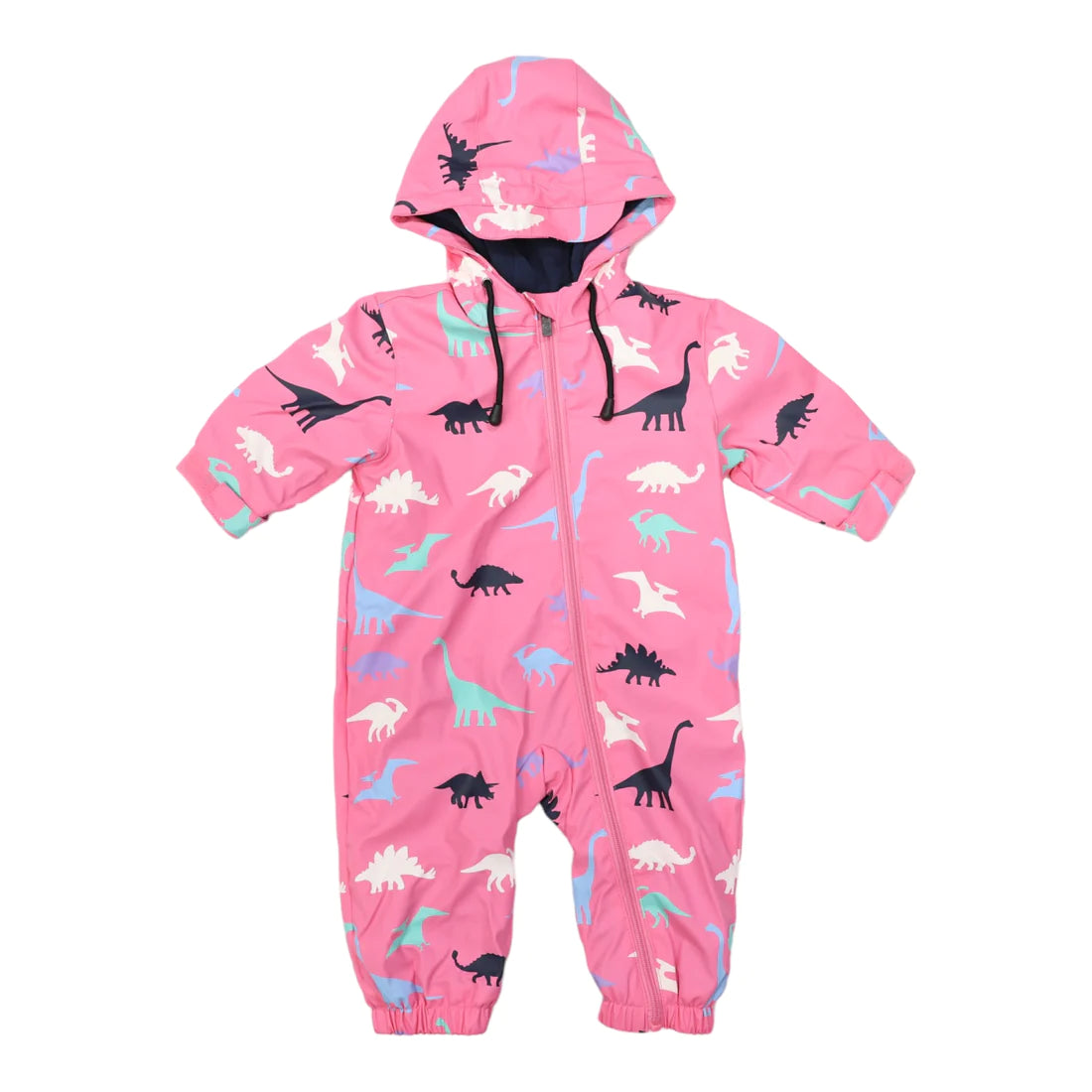 Rain Suit - Colour Change Dino - Hot Pink
