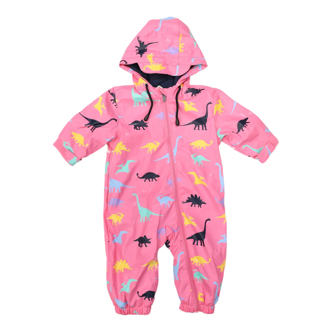 Rain Suit - Colour Change Dino - Hot Pink