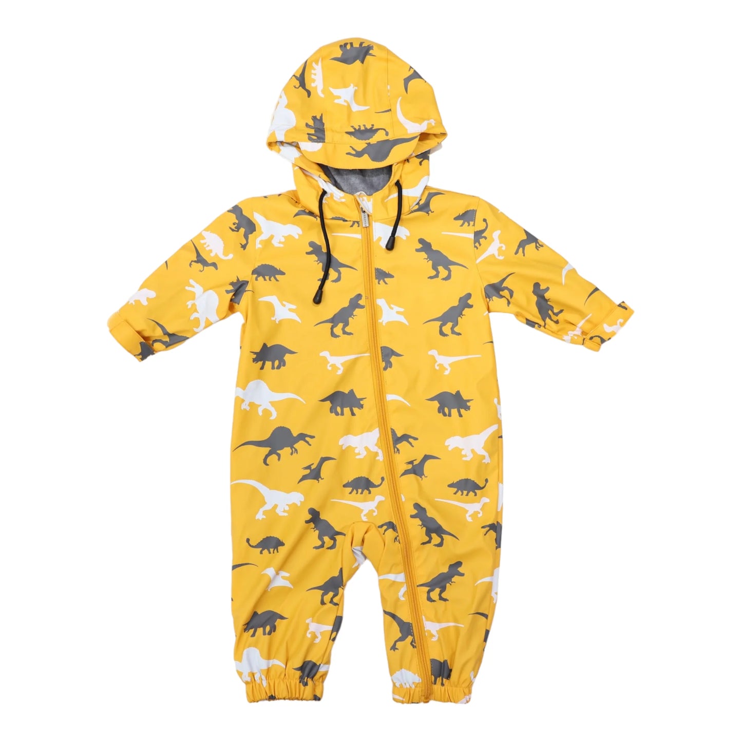 Rain Suit - Colour Change Dino - Mustard Yellow