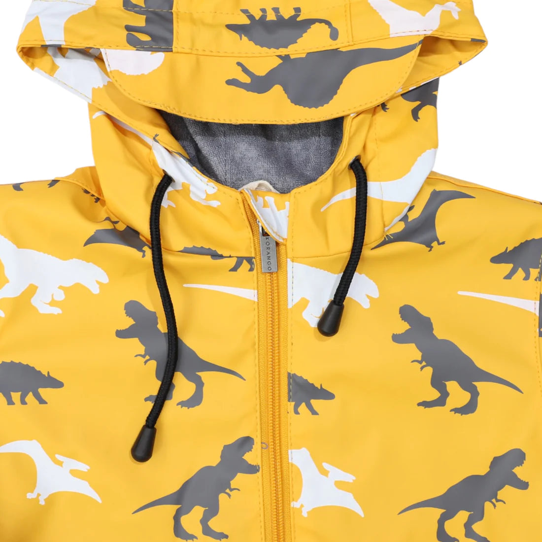 Rain Suit - Colour Change Dino - Mustard Yellow