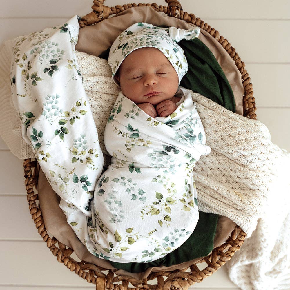 Eden Organic Jersey Wrap & Topknot Set