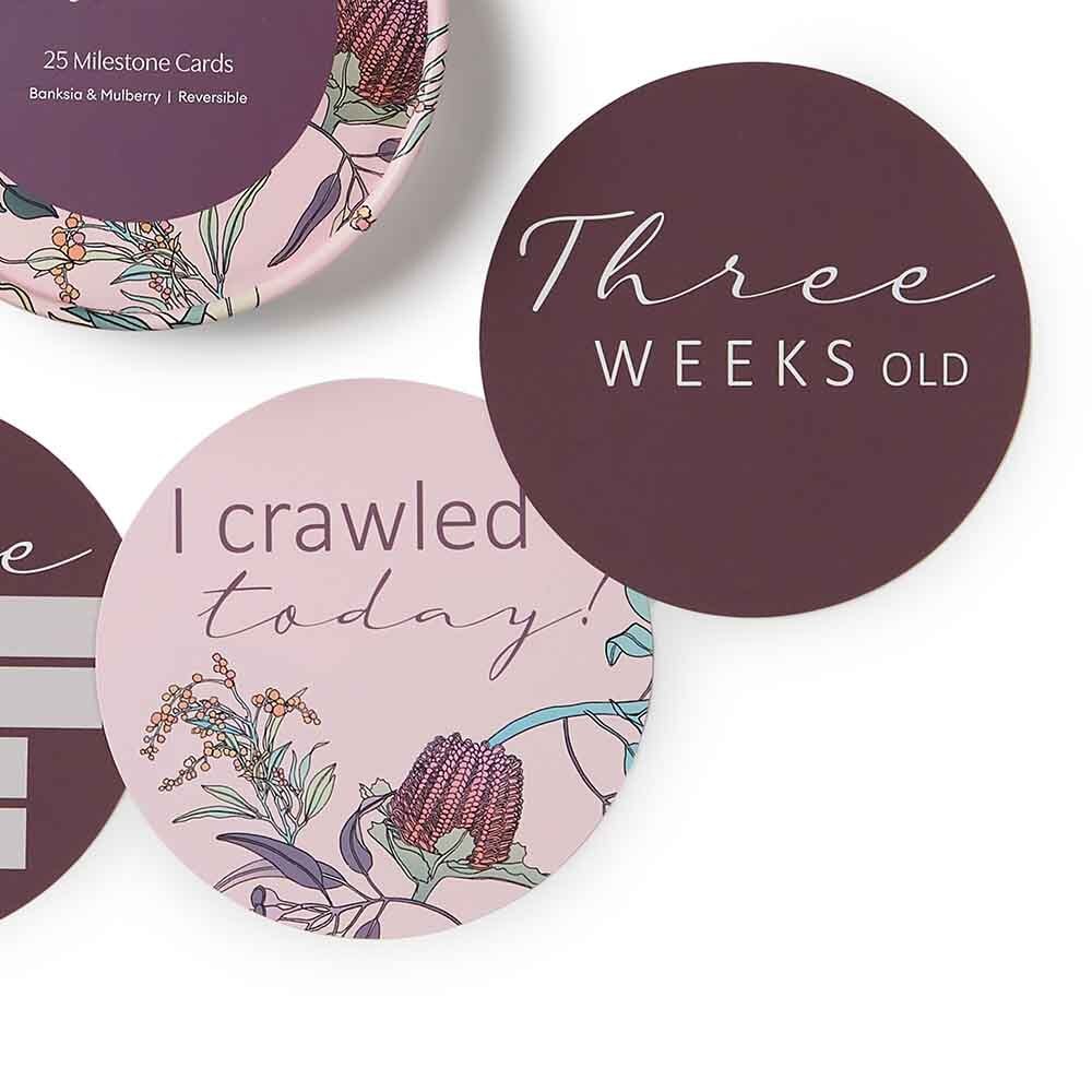 Reversible Milestone Cards - Banksia & Mulberry