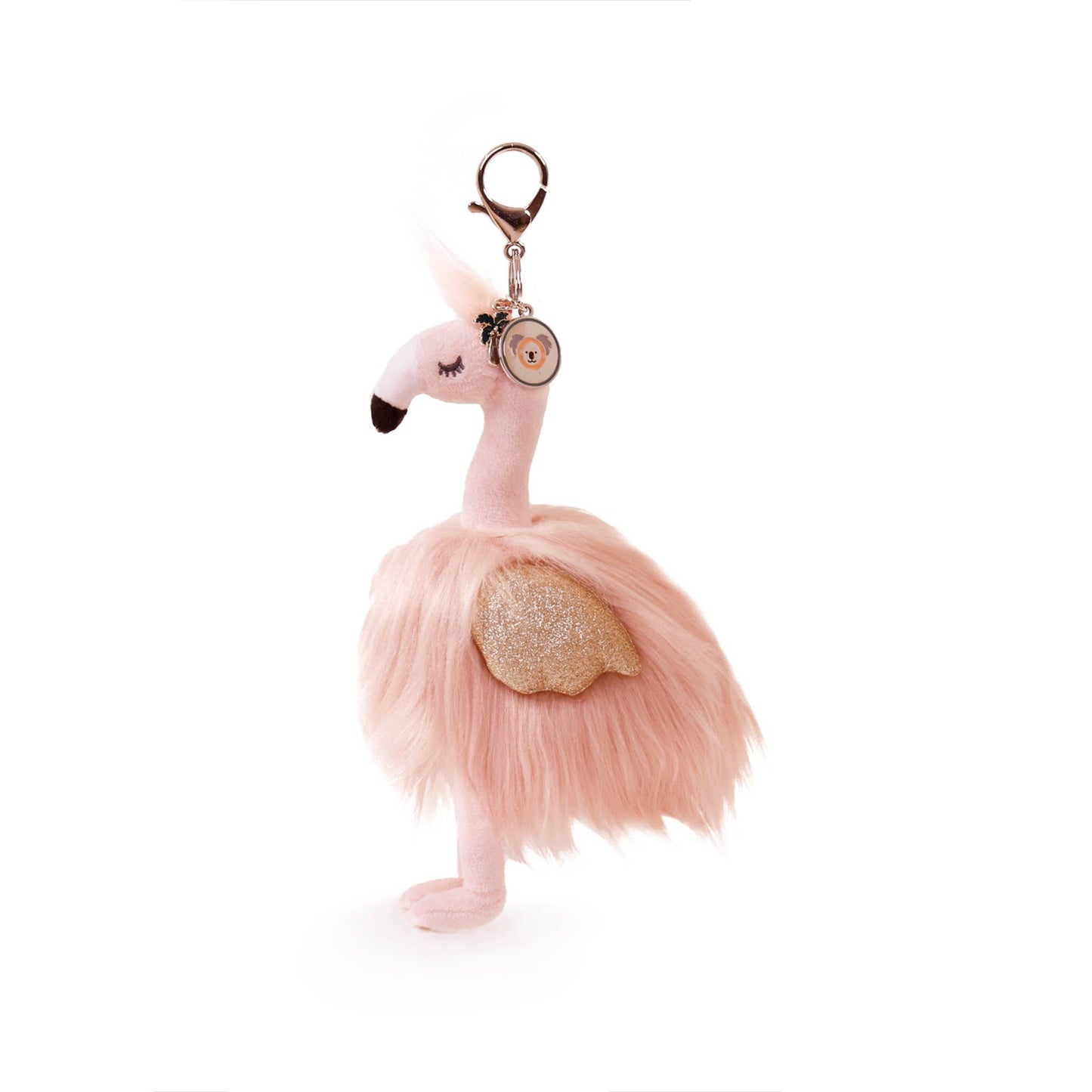 Gloria Flamingo - Bag Charm (Vegan Angora) 7"/ 18 cm