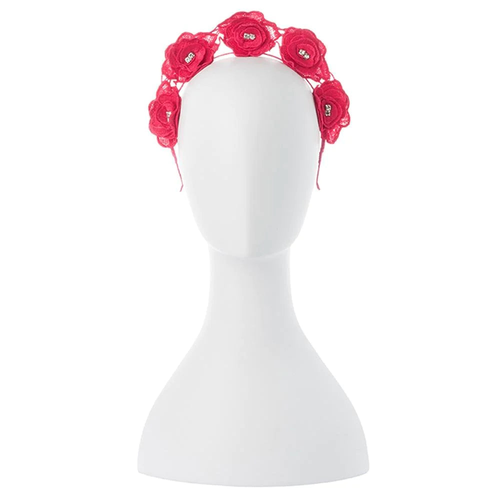 Finley Guipure Lace Headband Fuchsia