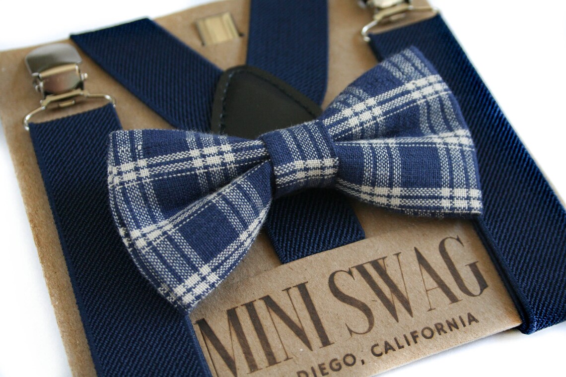 Baby Bow Tie & Leather Suspender Set