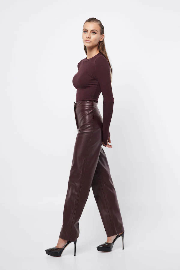 The Habitual Pant - Burgundy