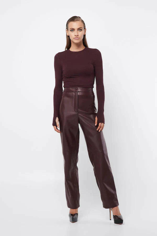 The Habitual Pant - Burgundy