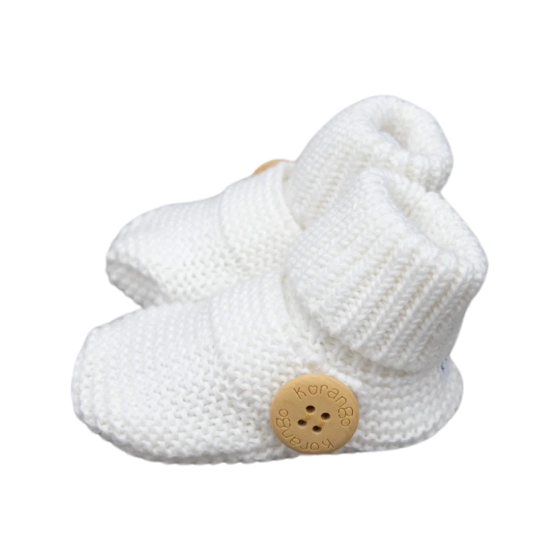 Cotton Knit Bootie with Gift Box - White