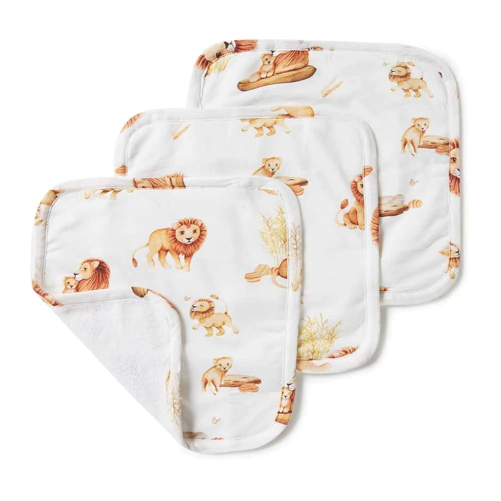 Organic Wash Cloth 3 Pack - Lion