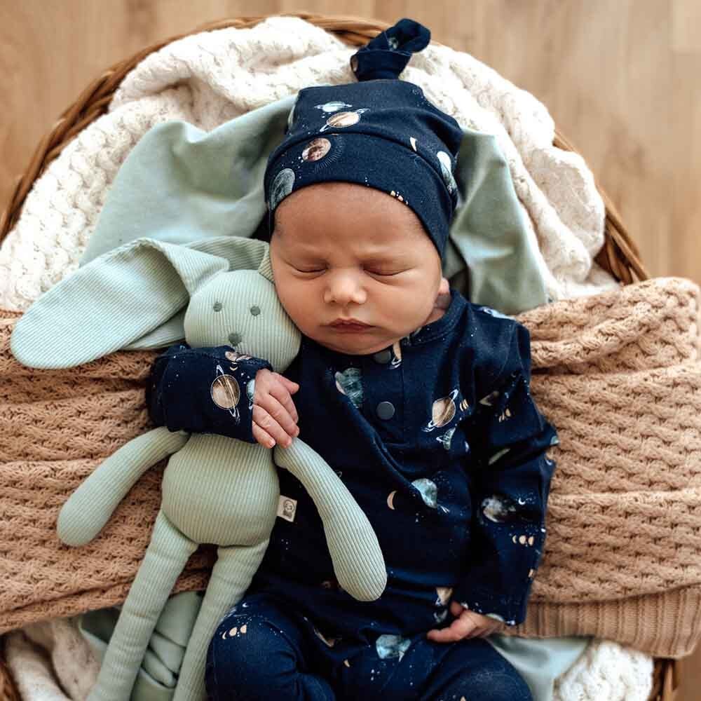 Organic Knotted Beanie - Milky Way