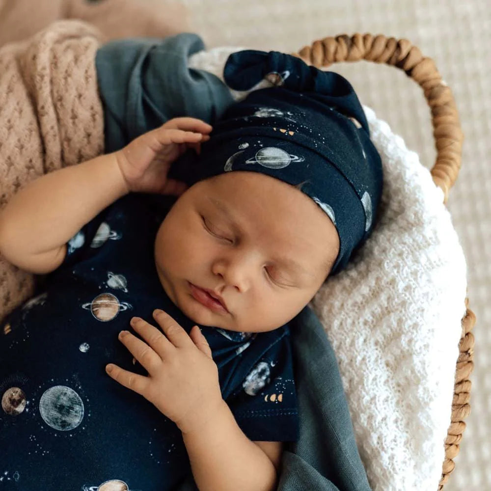 Organic Knotted Beanie - Milky Way
