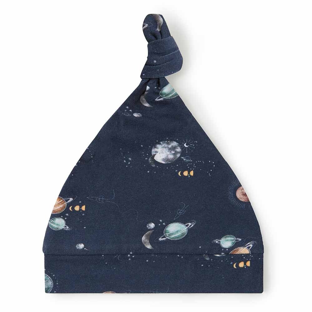 Organic Knotted Beanie - Milky Way