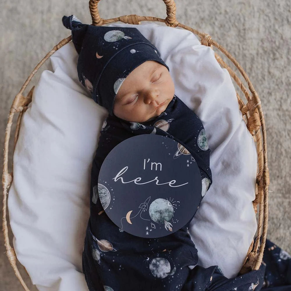 Organic Knotted Beanie - Milky Way