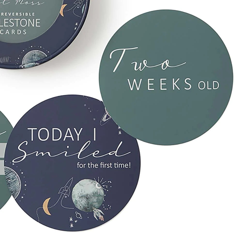 Reversible Milestone Cards - Milky Way & Soft Moss