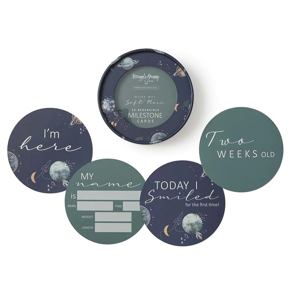 Reversible Milestone Cards - Milky Way & Soft Moss