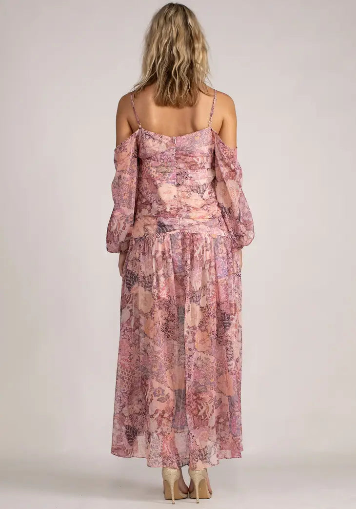 Imagination Batik Phoenix Maxi Dress - Pink Floral