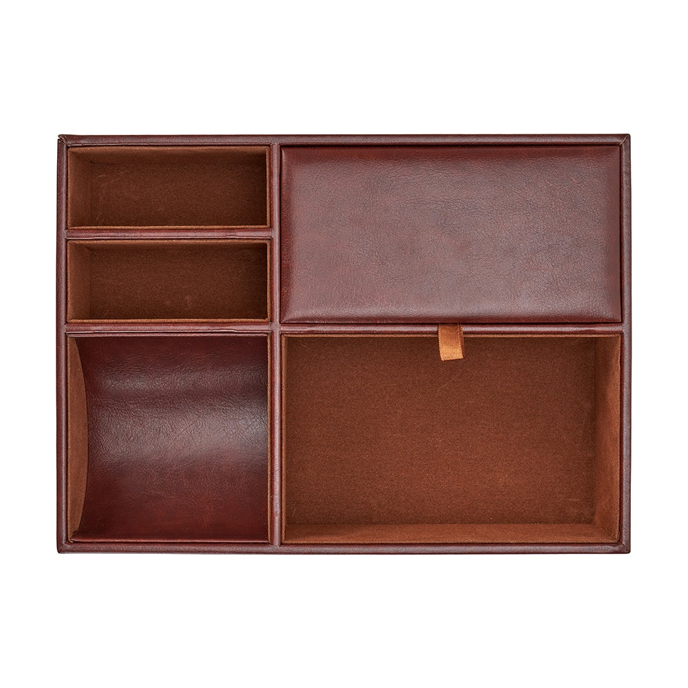 Gentlemans Nightstand Tray - Vegan Leather