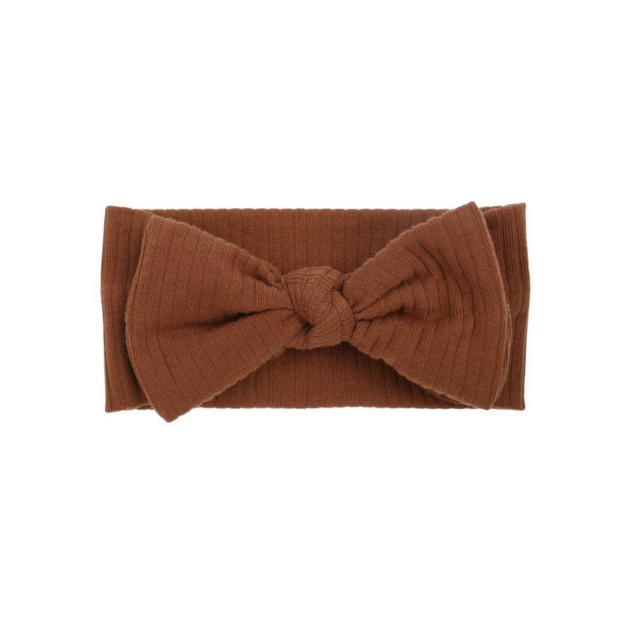 Ribbed Organic Headband - Pecan