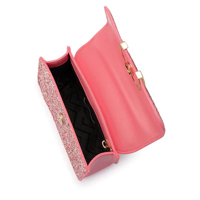 Lidia Glitter Cross Body Bag Pink