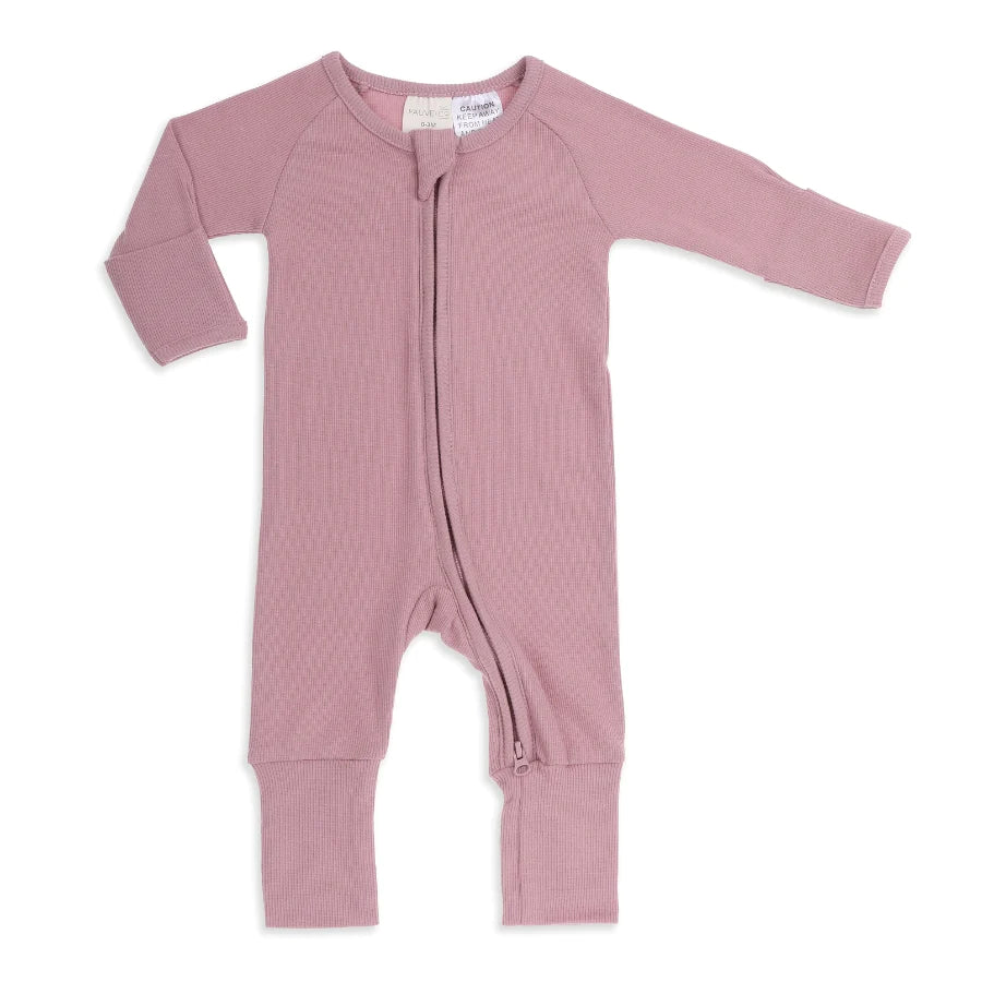 Wanderer Organic Full-Length Onesie - Rosy Mauve