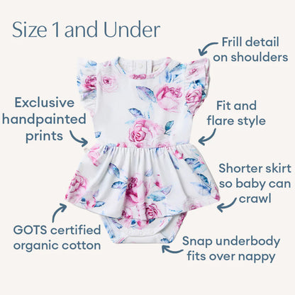 Lilac Skies Short Sleeve Organic Dress