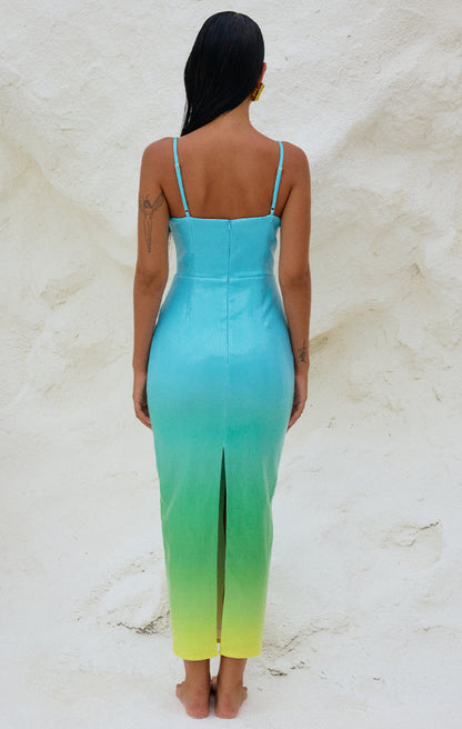 Benito Midi Dress - Blue Ombré