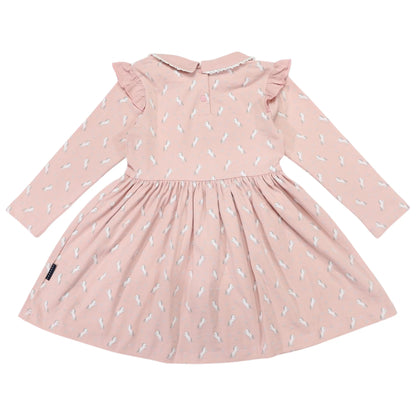 Unicorn Cotton Dress - Dusty Pink
