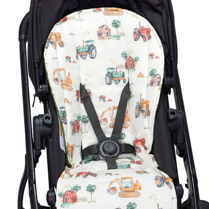 Diggers & Tractors Universal Organic Pram Liner