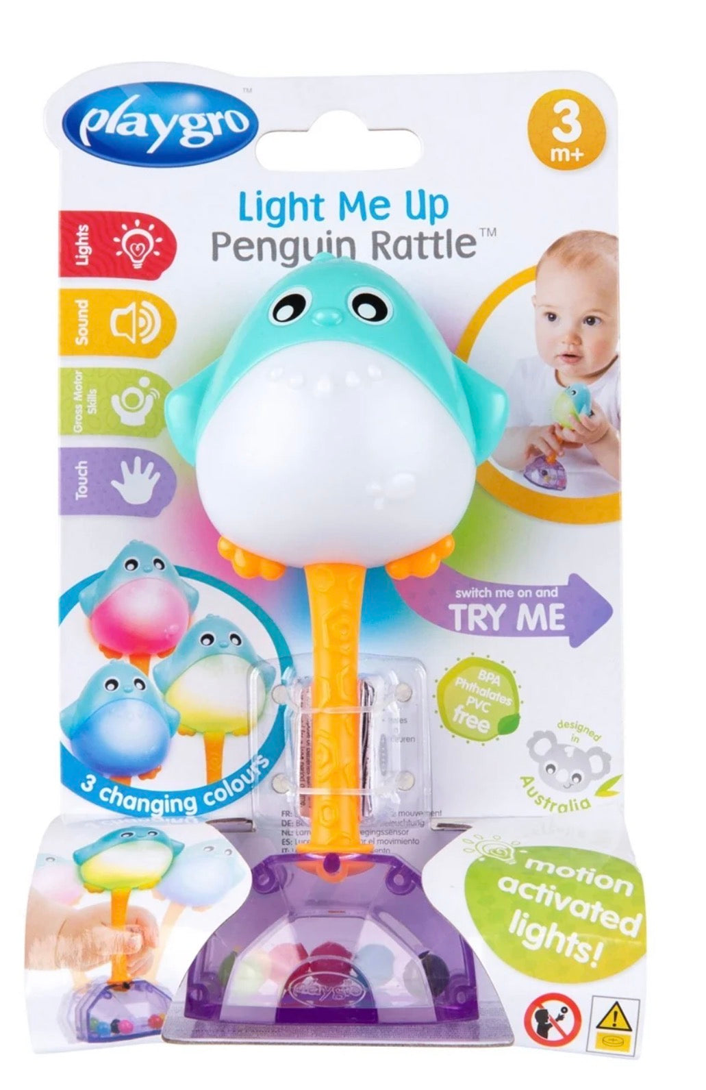 Light Me Up Penguin Rattle