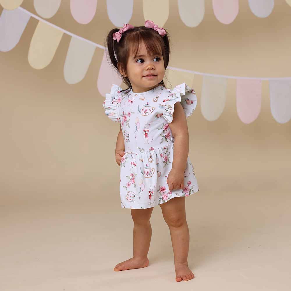 White Rabbit Short Sleeve Organic Dress