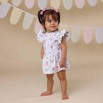 White Rabbit Short Sleeve Organic Dress