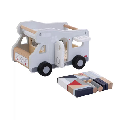 Wooden Camping Van With 24pc Blocks