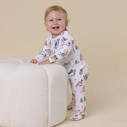 Dragon Organic Snuggle Sleepsuit Zip Footie