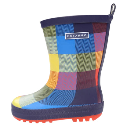 Kids Rain Boots - Red Check