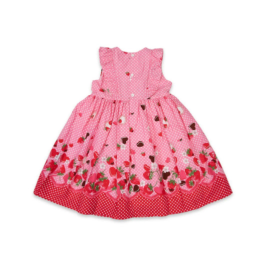 Strawberry Hearts Party Dress - Pink